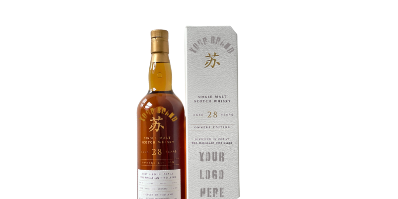 White labeled custom logo whisky bottles 